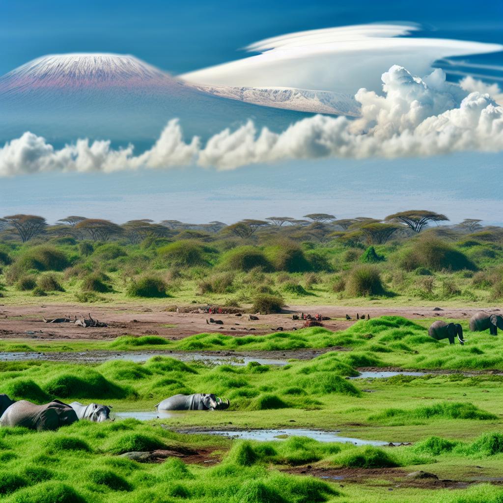 Amboseli National Park and Mount Kilimanjaro views