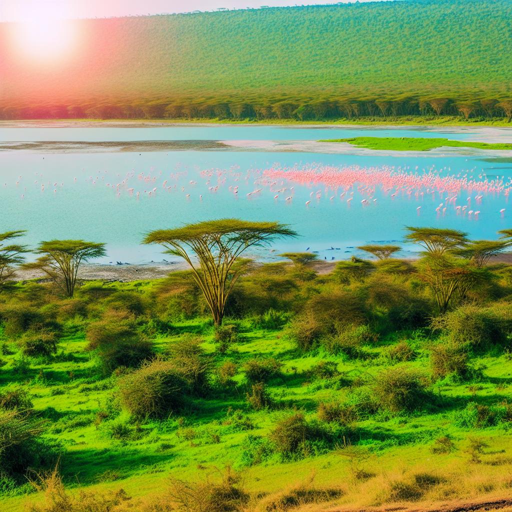 Lake Nakuru National Park and flamingos